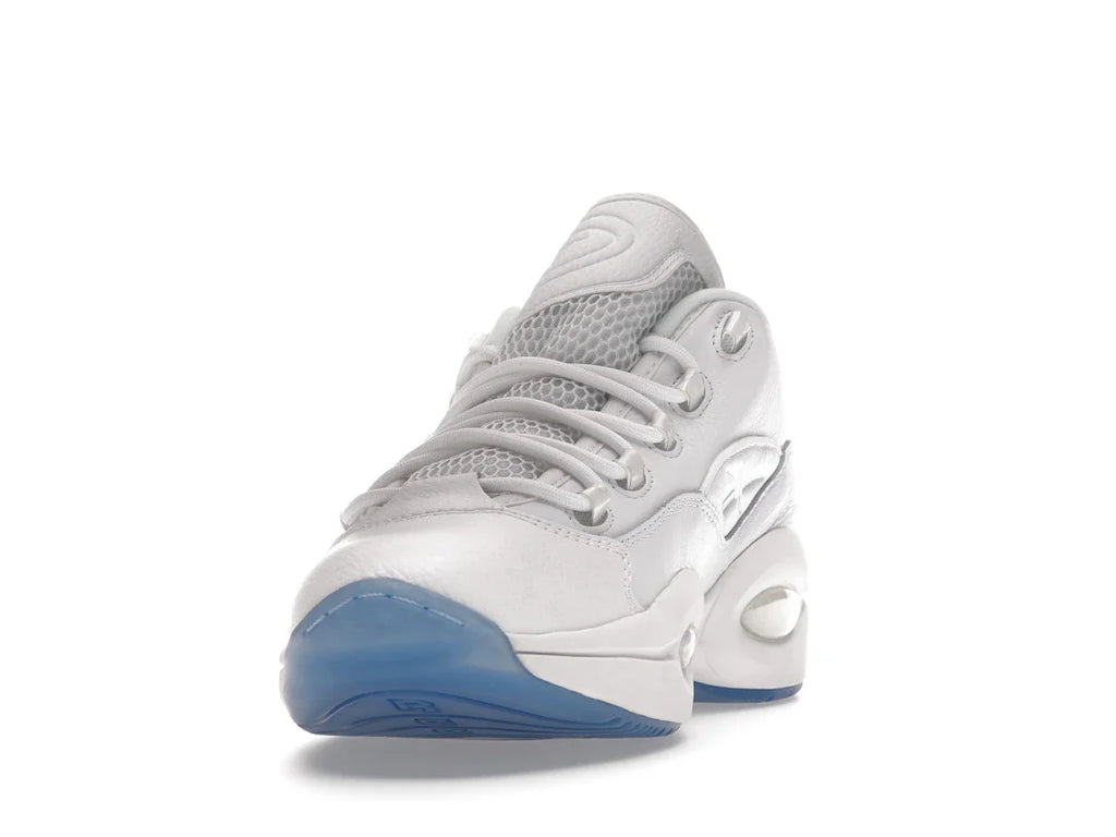 Reebok Question Low Weiß Klare blaue Sohle