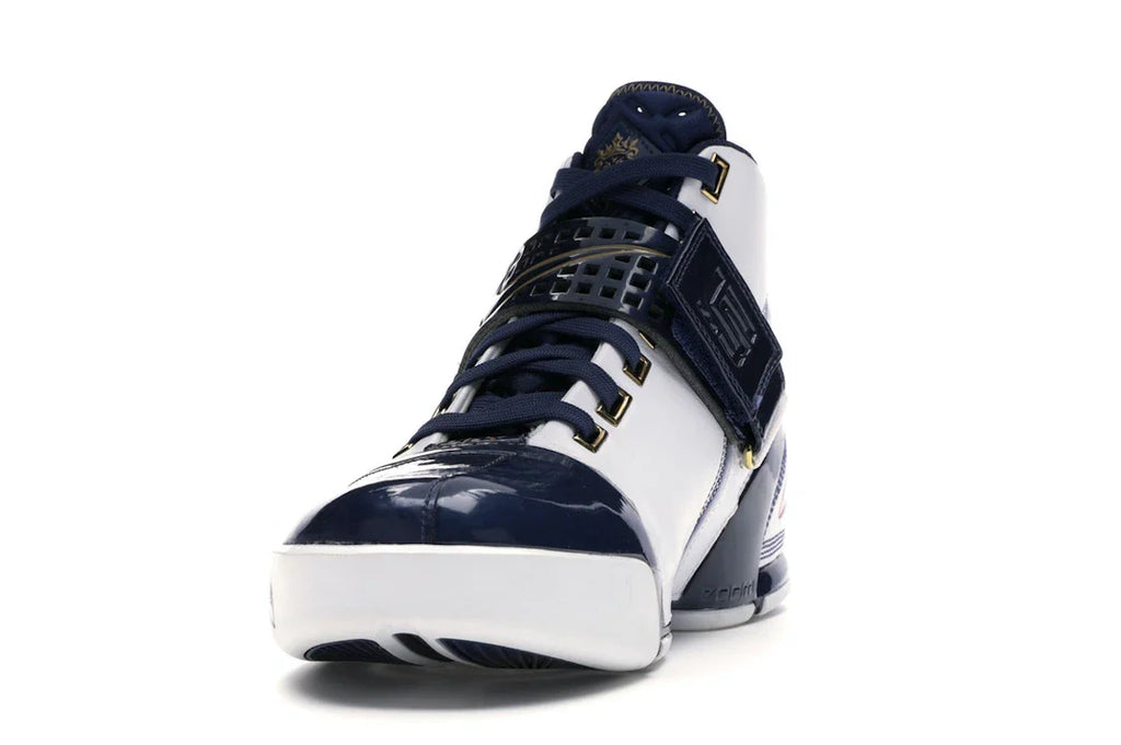 Nike LeBron 5 Weiß Navy Metallic Gold