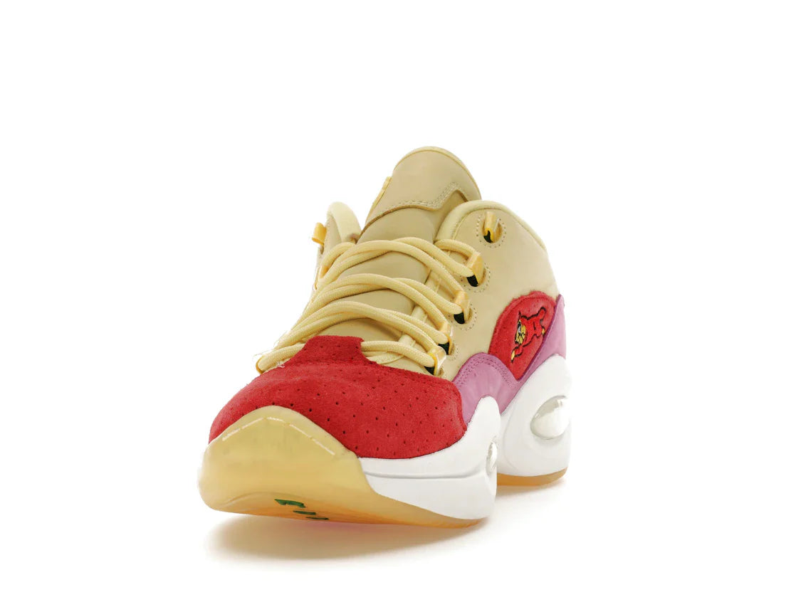 Reebok Question Low BBC Ice Cream Running Dog Gelb Rot