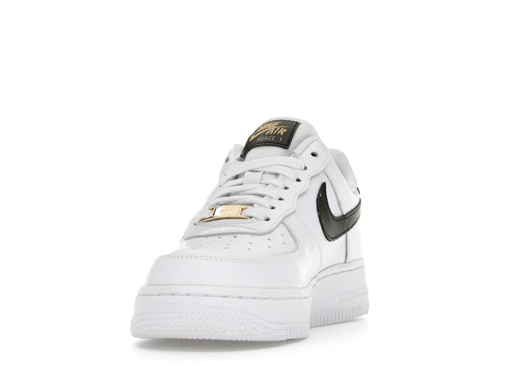 Nike Air Force 1 Low '07 Essential Weiß Schwarz Gold Mini Swoosh (Damen)