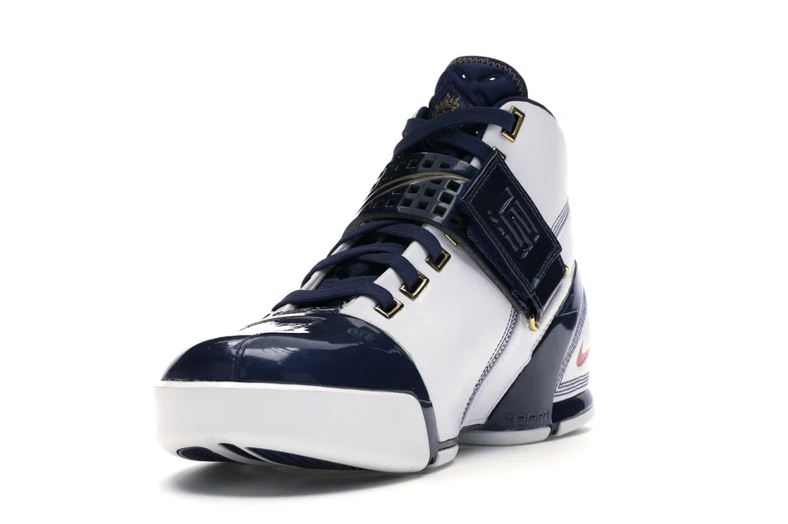 Nike LeBron 5 Weiß Navy Metallic Gold