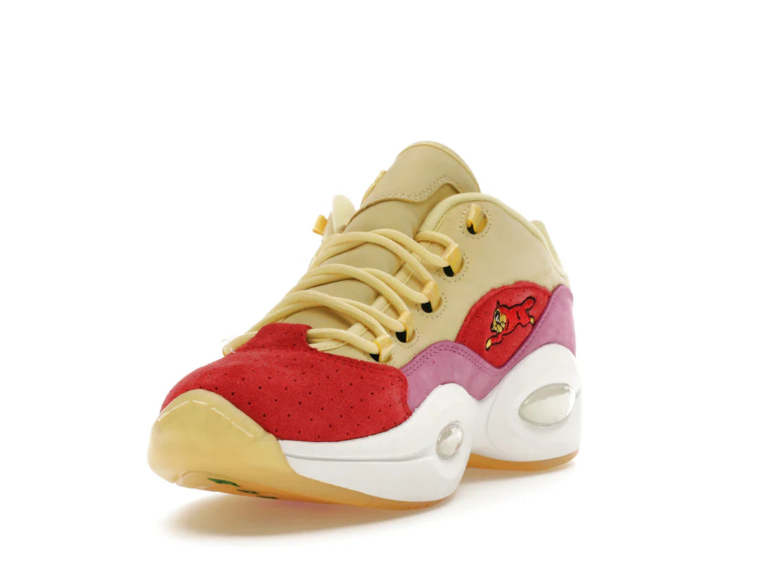 Reebok Question Low BBC Ice Cream Running Dog Gelb Rot
