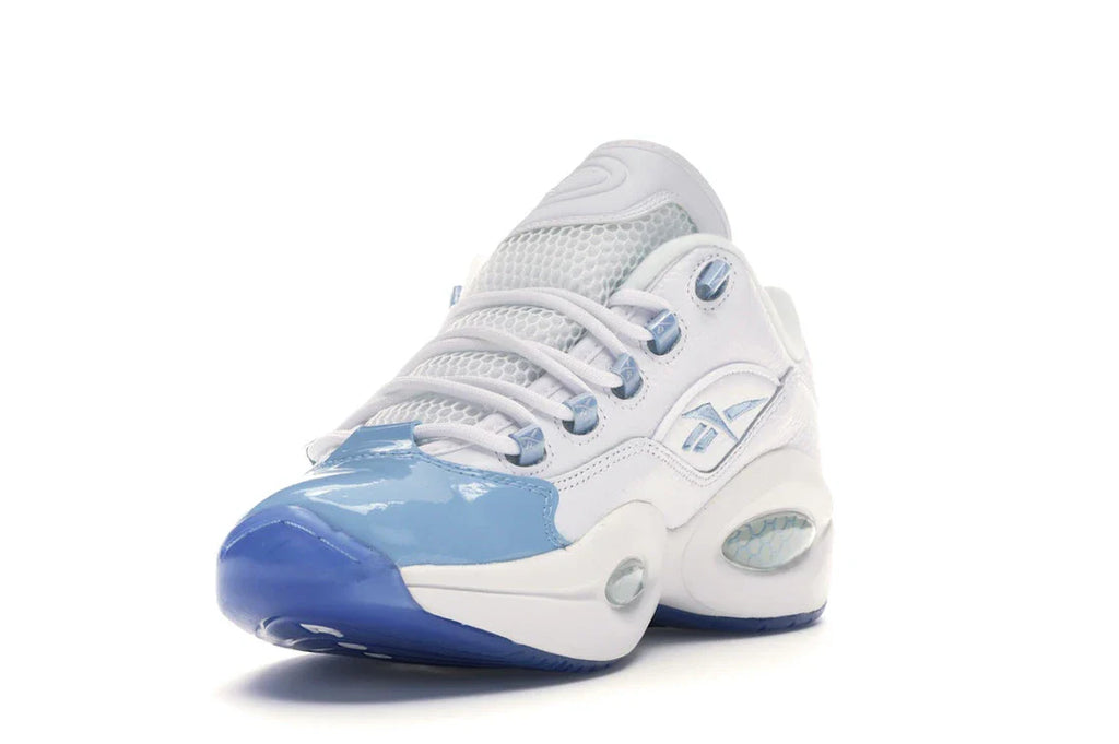 Reebok Question Low Patent Toe Carolina Blue