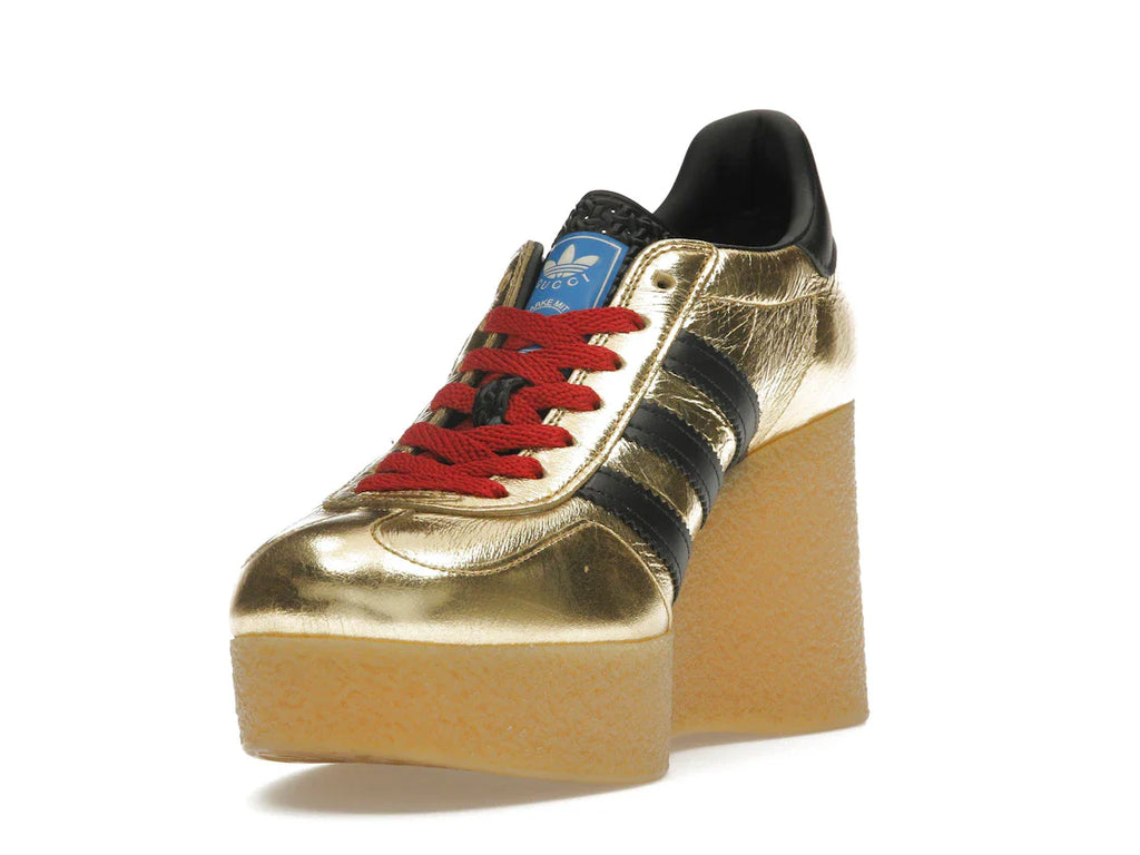 adidas x Gucci Gazelle Wedge Gold Metallic Black (Damen)