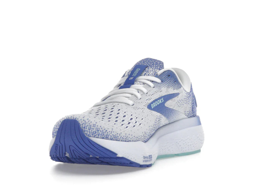 Brooks Ghost 16 White Amparo Blue Limpet Shell (Damen)