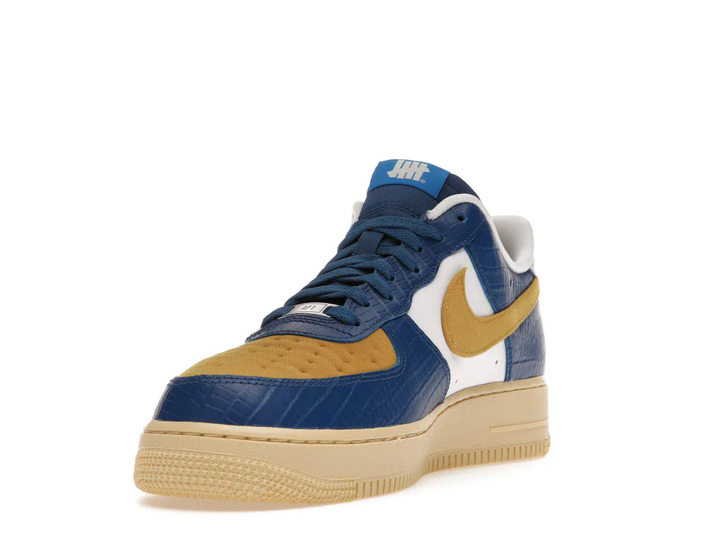 Nike Air Force 1 Low SP Undefeated 5 On It Blau Gelb Croc