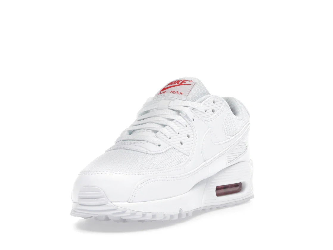 Nike Air Max 90 Weiß Hellkarmesinrot