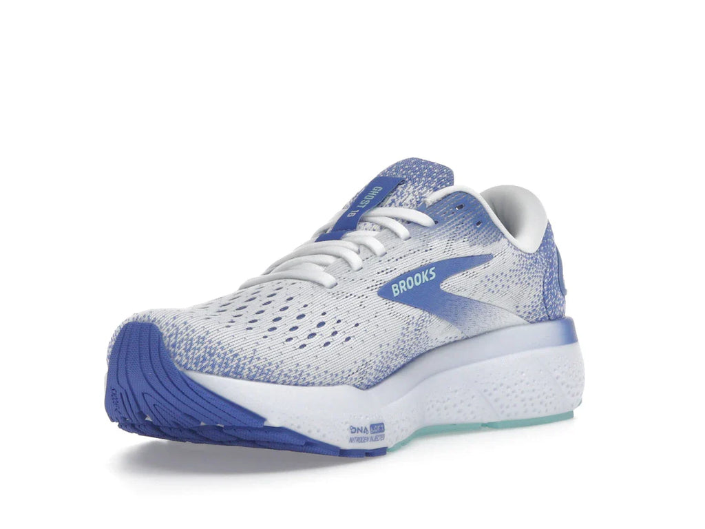 Brooks Ghost 16 White Amparo Blue Limpet Shell (Damen)