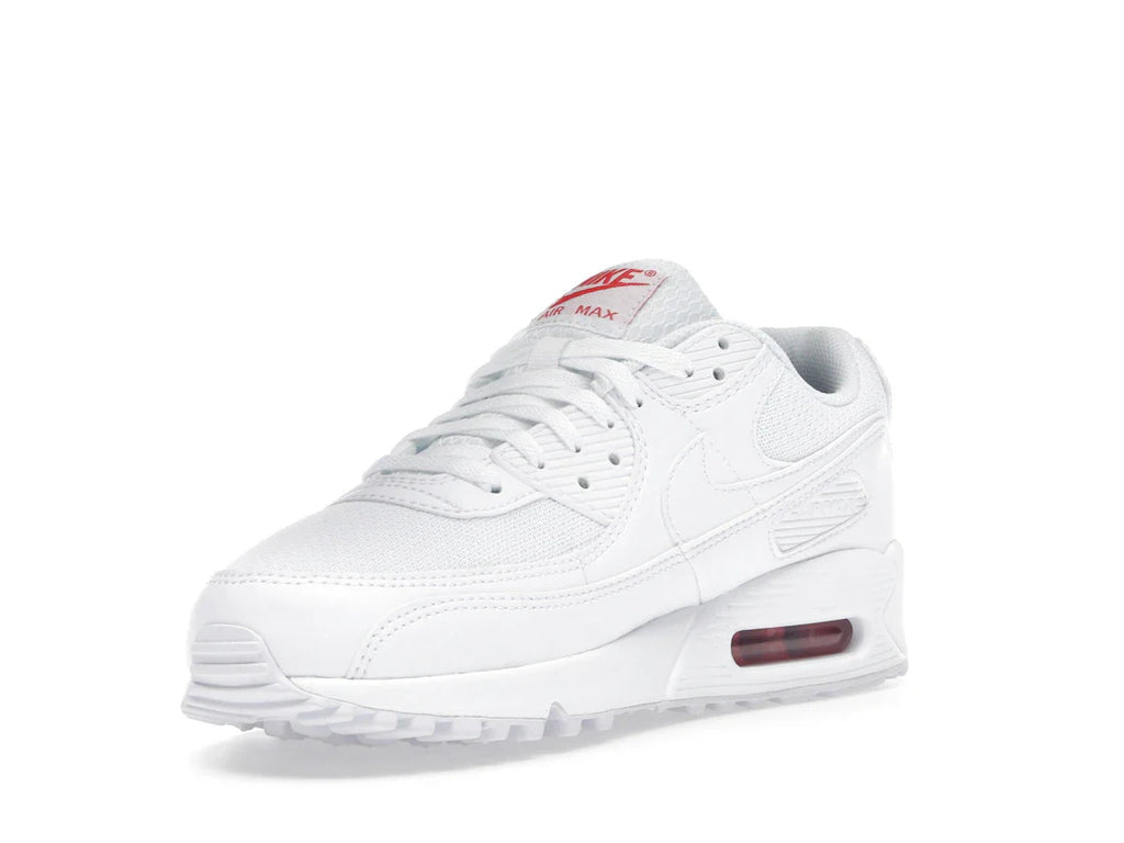 Nike Air Max 90 Weiß Hellkarmesinrot