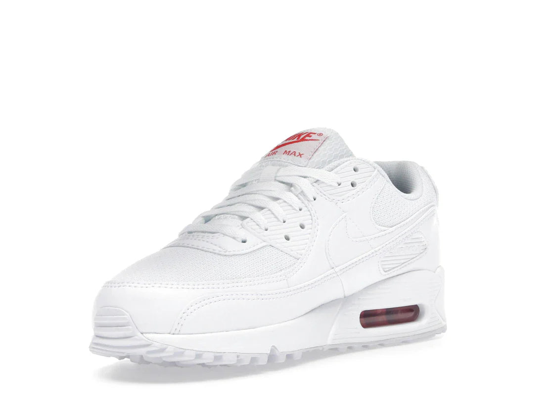 Nike Air Max 90 Weiß Hellkarmesinrot