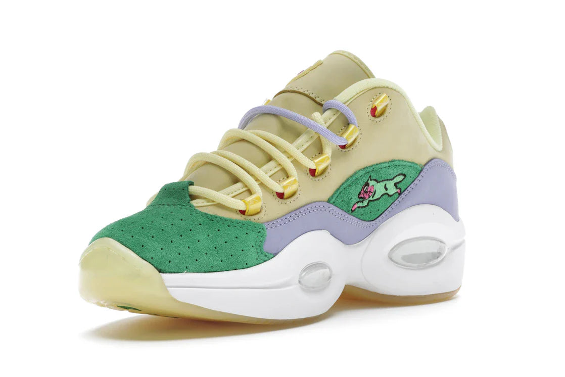 Reebok Question Low BBC Ice Cream Running Dog Gelbgrün