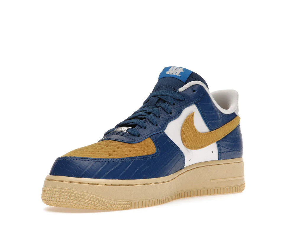 Nike Air Force 1 Low SP Undefeated 5 On It Blau Gelb Croc