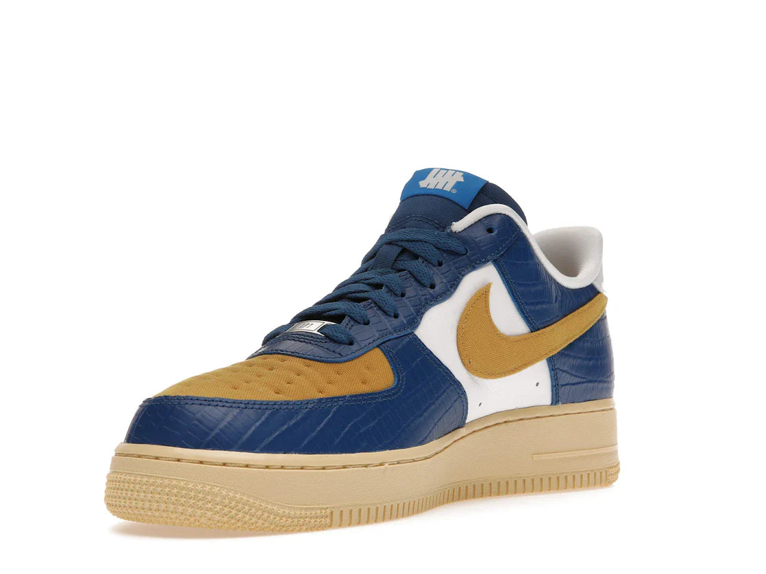 Nike Air Force 1 Low SP Undefeated 5 On It Blau Gelb Croc