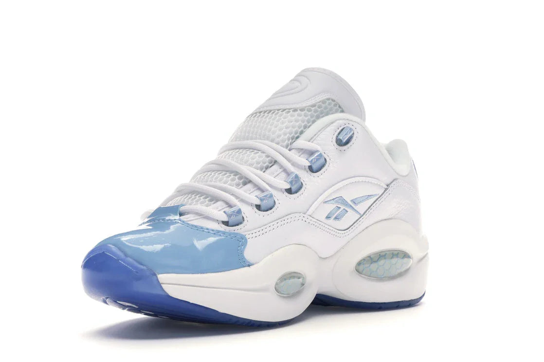 Reebok Question Low Patent Toe Carolina Blue