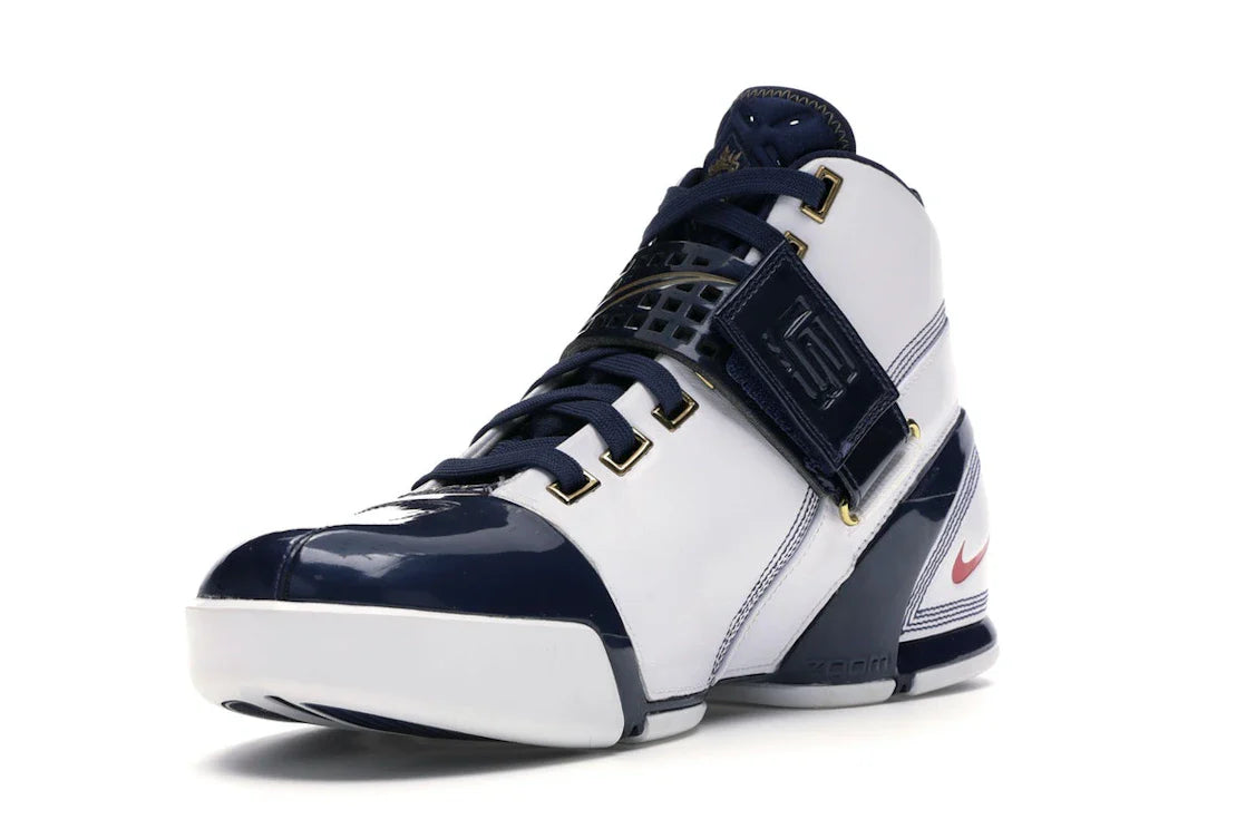 Nike LeBron 5 Weiß Navy Metallic Gold