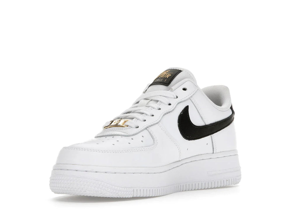 Nike Air Force 1 Low '07 Essential Weiß Schwarz Gold Mini Swoosh (Damen)