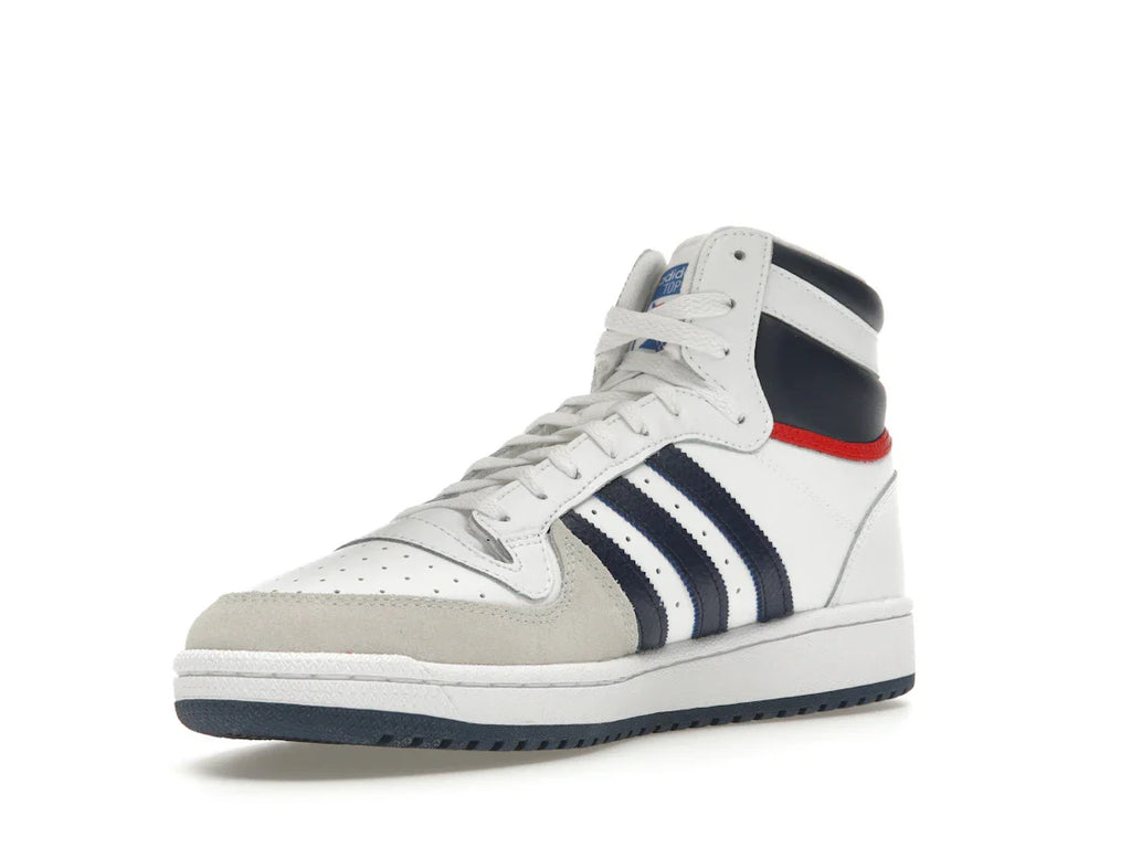 adidas Top Ten Hi Weiß Marineblau Rot