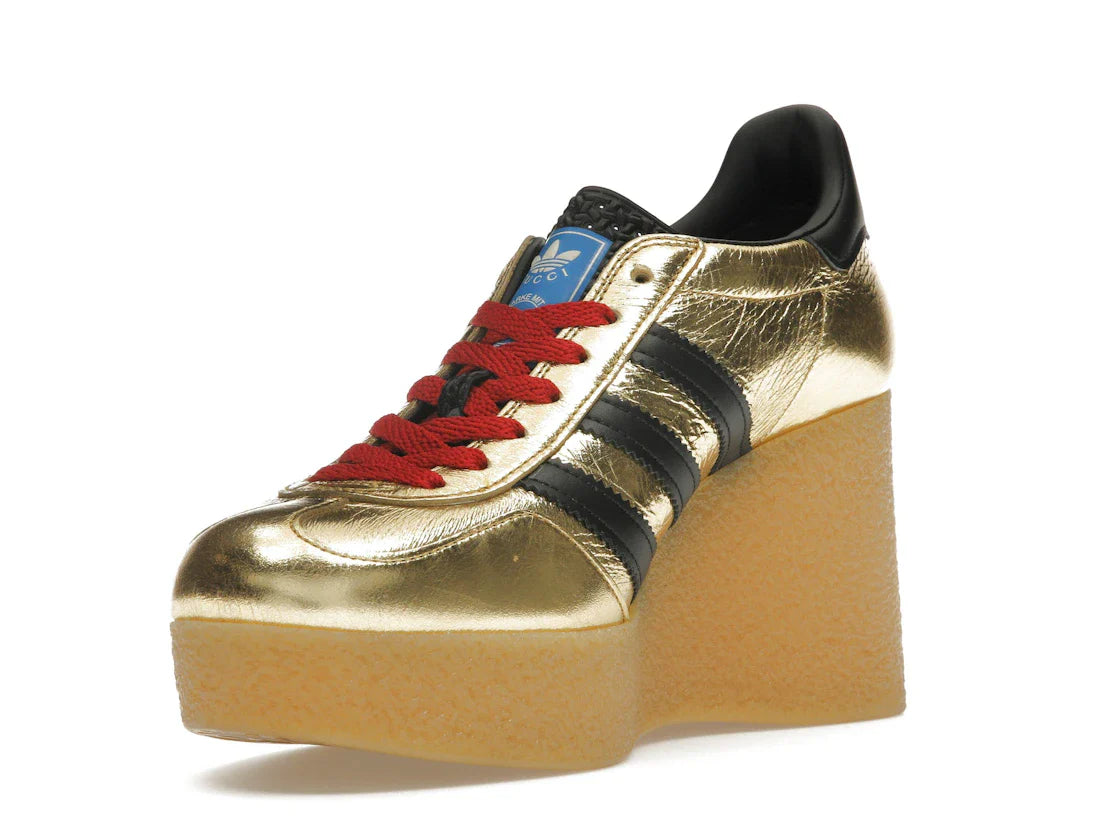 adidas x Gucci Gazelle Wedge Gold Metallic Black (Damen)