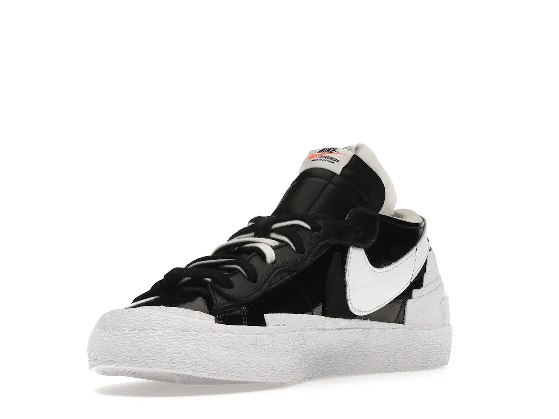 Nike Blazer Low Sacai Schwarzes Lackleder
