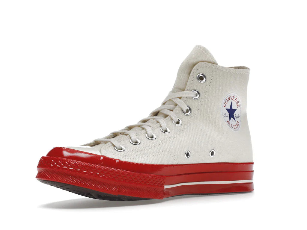 Converse Chuck Taylor All Star 70 Hi Comme des Garcons PLAY Egret Red Zwischensohle