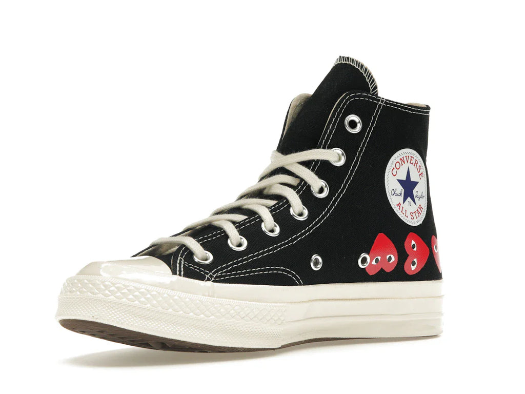 Converse Chuck Taylor All Star 70 Hi Comme des Garçons PLAY Multi-Heart Schwarz