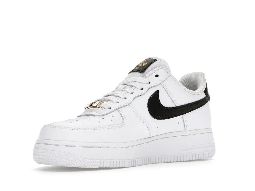 Nike Air Force 1 Low '07 Essential Weiß Schwarz Gold Mini Swoosh (Damen)