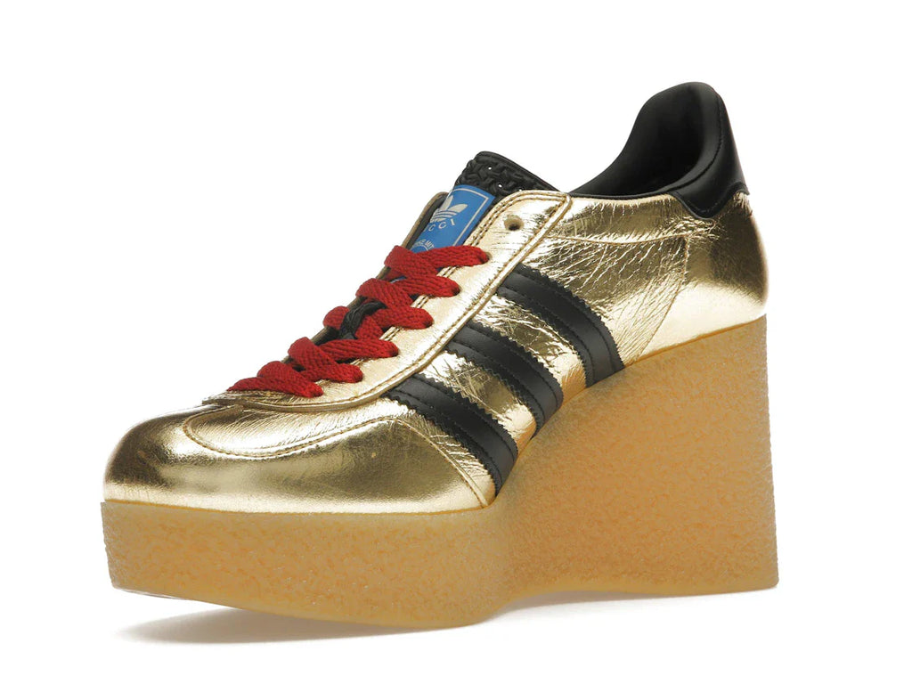 adidas x Gucci Gazelle Wedge Gold Metallic Black (Damen)
