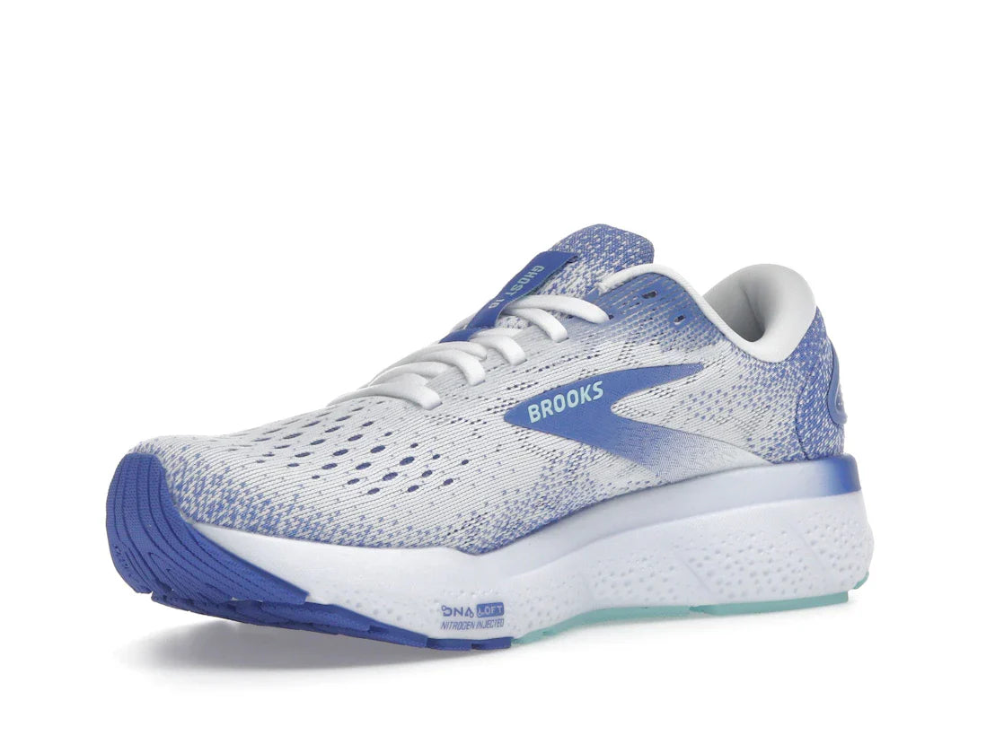 Brooks Ghost 16 White Amparo Blue Limpet Shell (Damen)