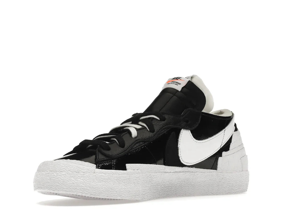 Nike Blazer Low Sacai Schwarzes Lackleder