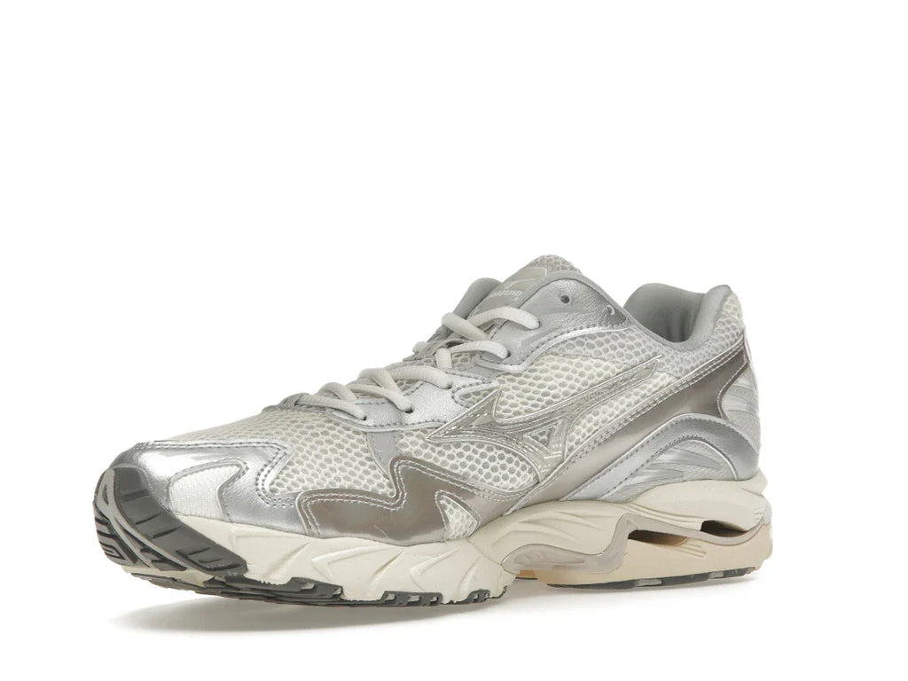 Mizuno Wave Rider 10 Metallic Schneeweiß