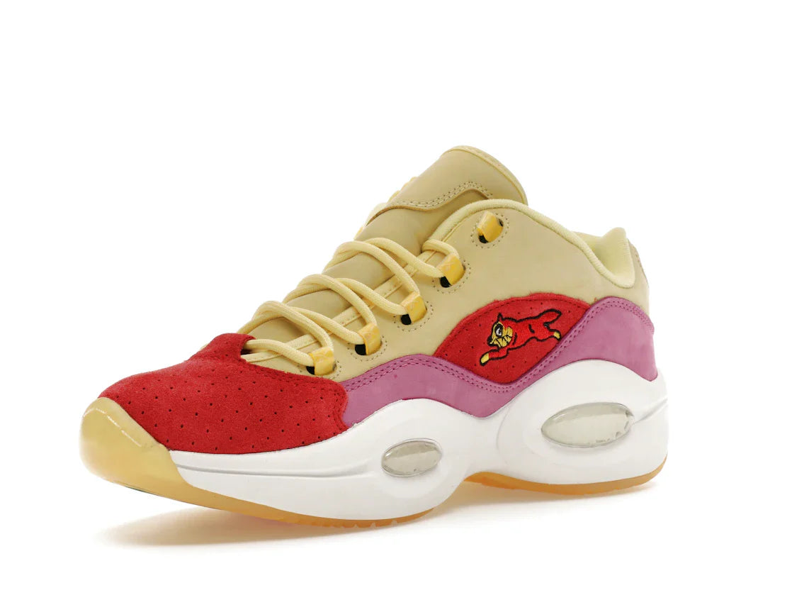 Reebok Question Low BBC Ice Cream Running Dog Gelb Rot