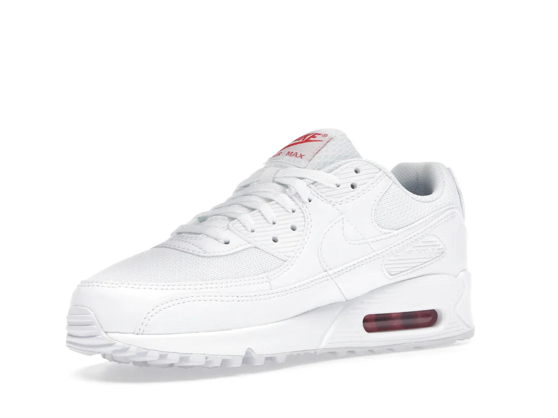 Nike Air Max 90 Weiß Hellkarmesinrot