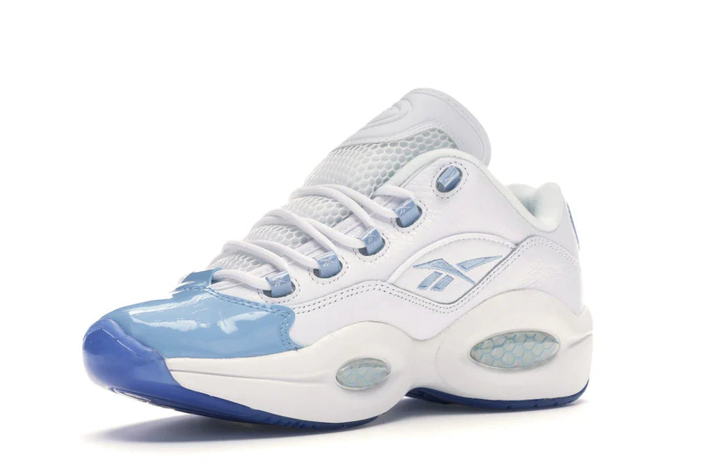 Reebok Question Low Patent Toe Carolina Blue