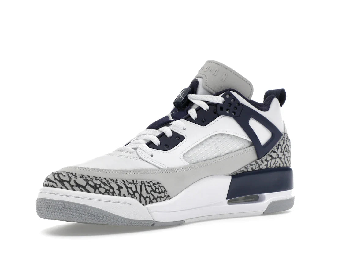 Jordan Spizike Low Weiß Neutralgrau Anthrazit Mitternachtsblau