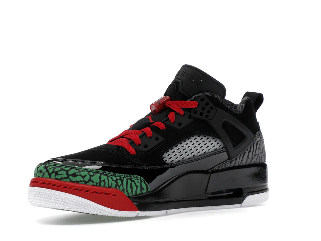 Jordan Spizike Low Schwarz Klassisch Grün Weiß Varsity Rot