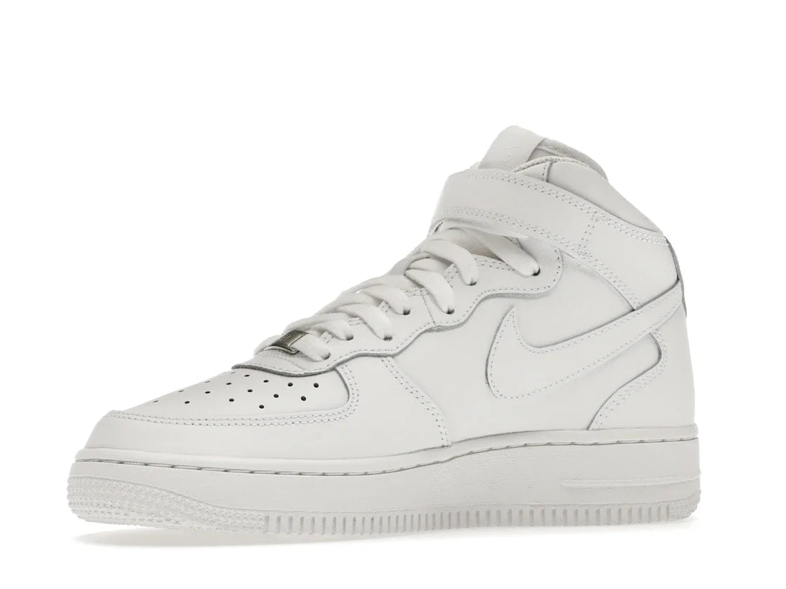 Nike Air Force 1 Mid LE Triple White (GS)