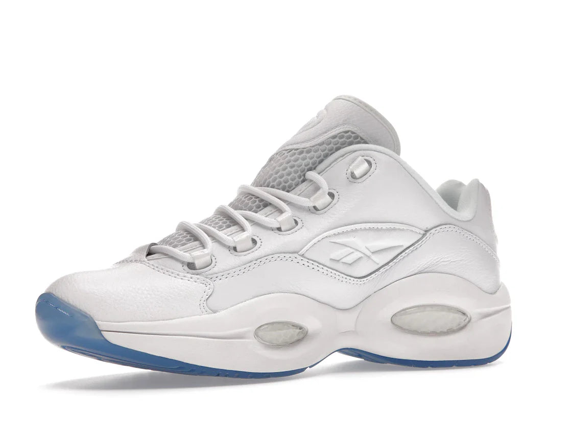 Reebok Question Low Weiß Klare blaue Sohle