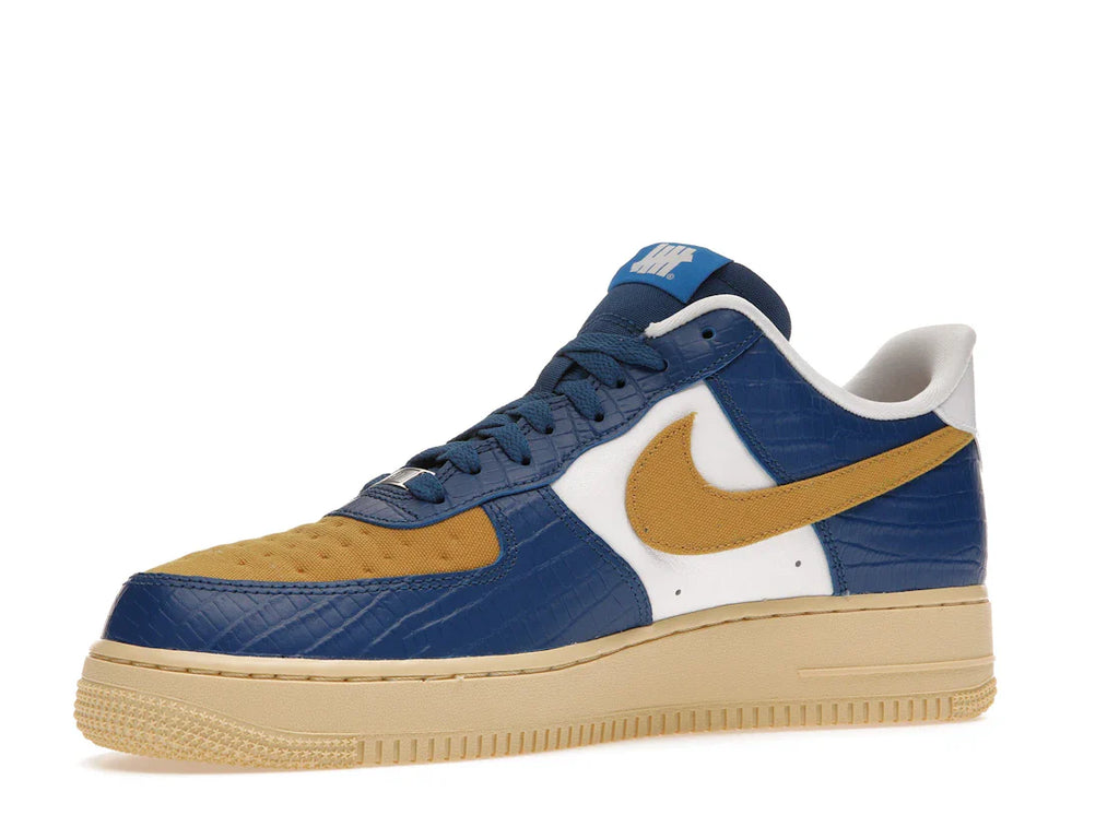 Nike Air Force 1 Low SP Undefeated 5 On It Blau Gelb Croc