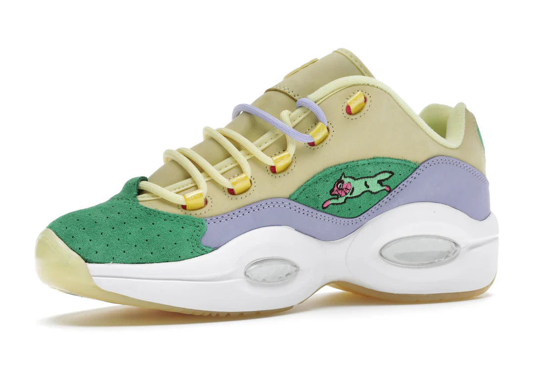 Reebok Question Low BBC Ice Cream Running Dog Gelbgrün