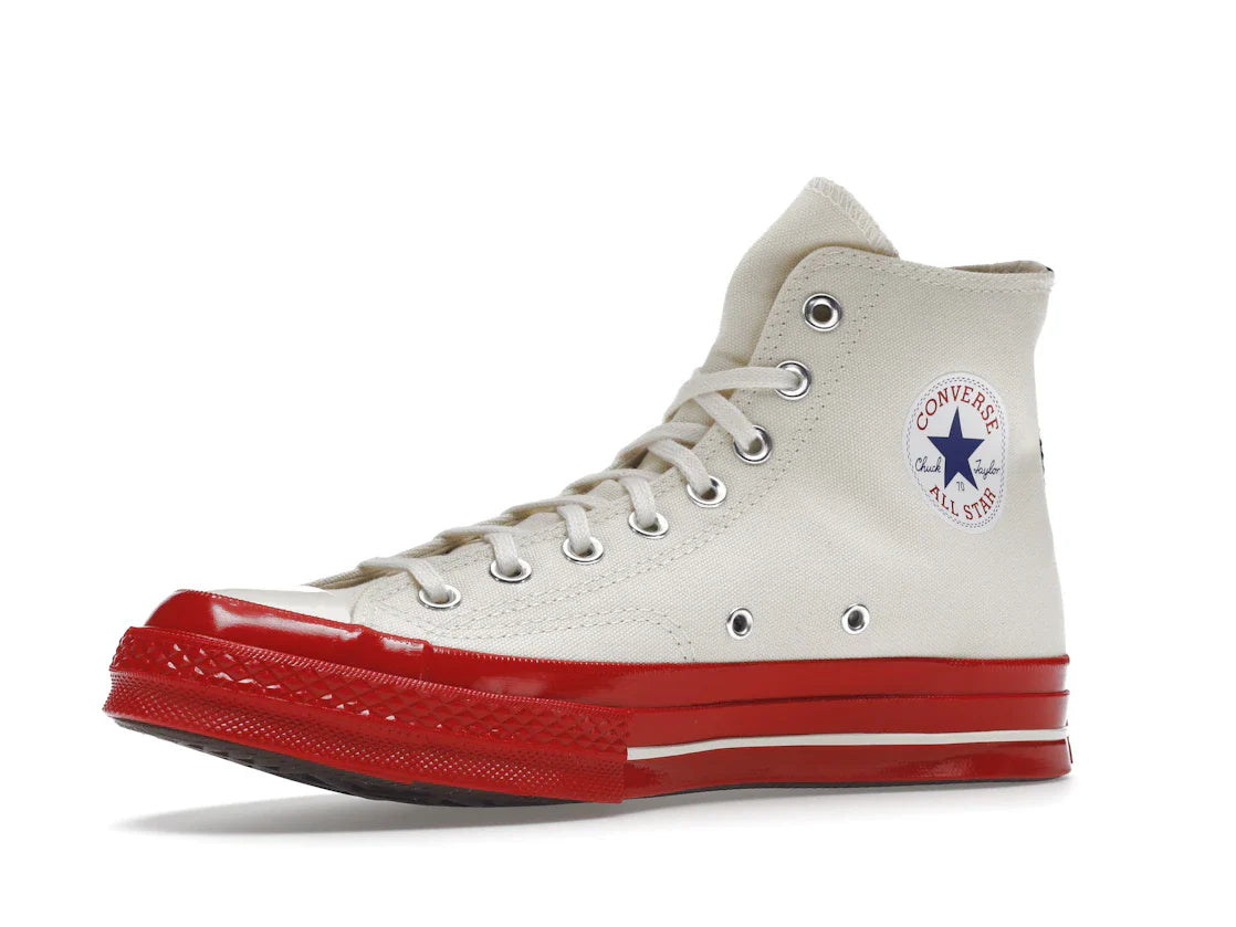 Converse Chuck Taylor All Star 70 Hi Comme des Garcons PLAY Egret Red Zwischensohle