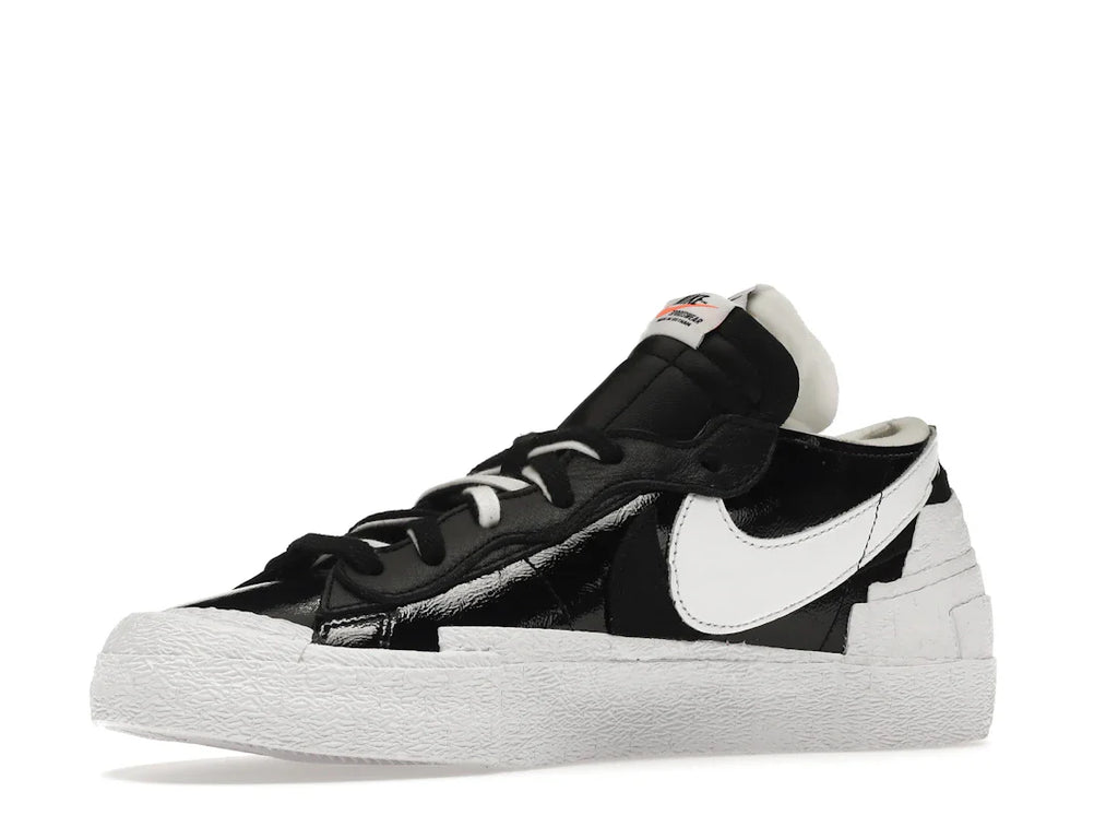 Nike Blazer Low Sacai Schwarzes Lackleder