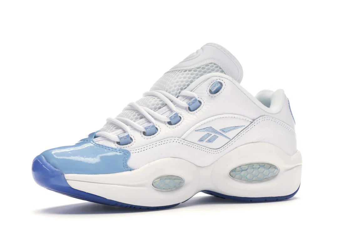 Reebok Question Low Patent Toe Carolina Blue