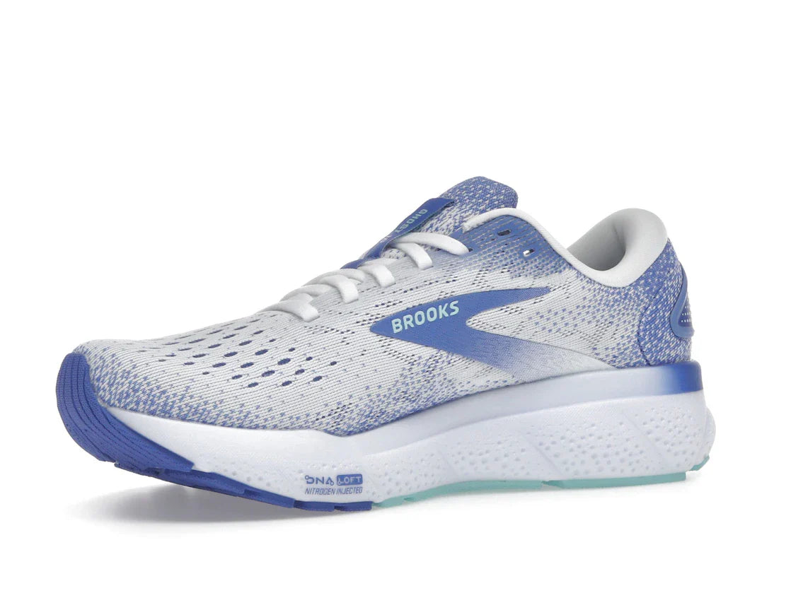 Brooks Ghost 16 White Amparo Blue Limpet Shell (Damen)
