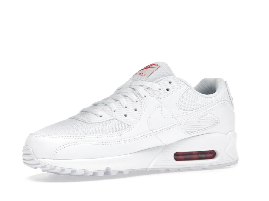 Nike Air Max 90 Weiß Hellkarmesinrot