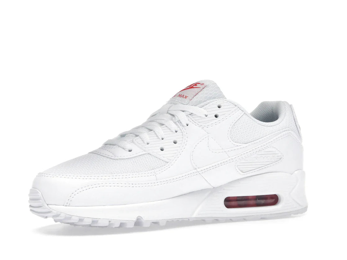 Nike Air Max 90 Weiß Hellkarmesinrot