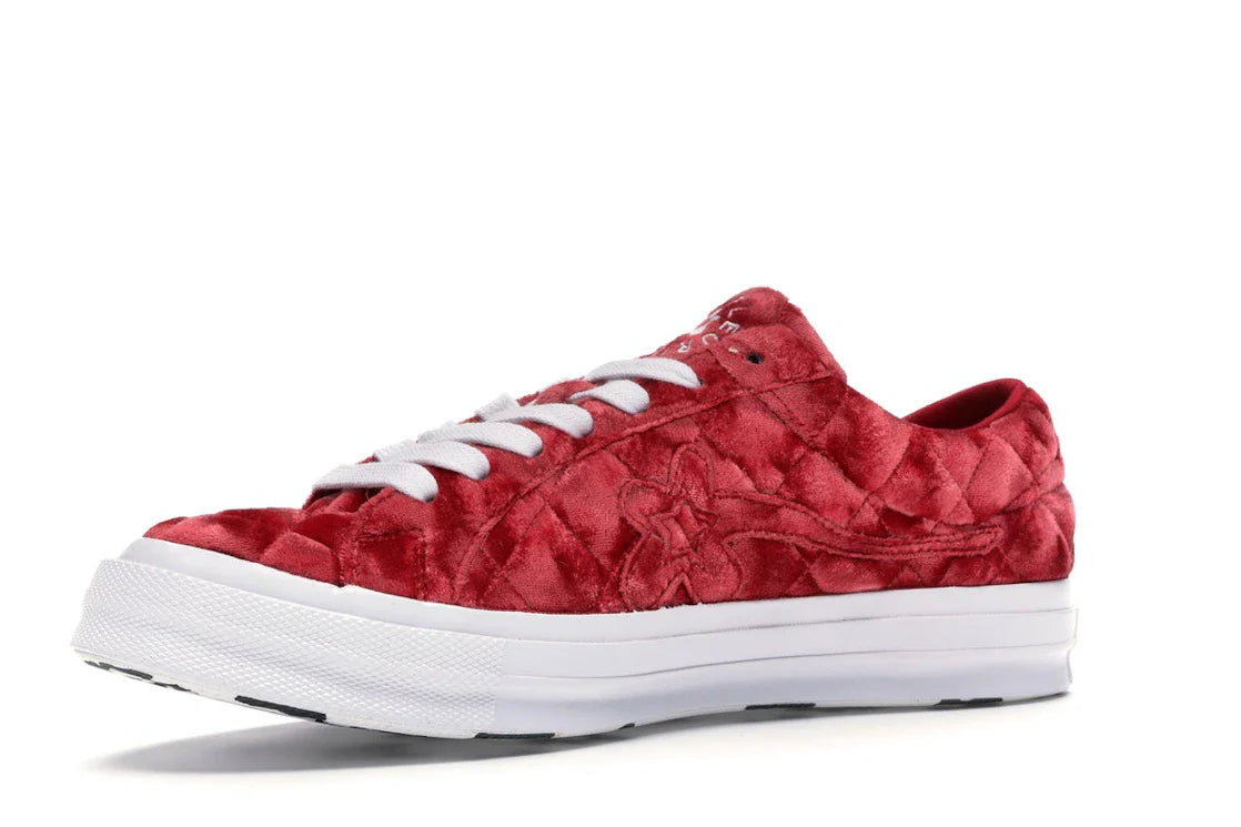 Converse One Star Ox Golf le Fleur TTC Gesteppter Samt Barbados Cherry