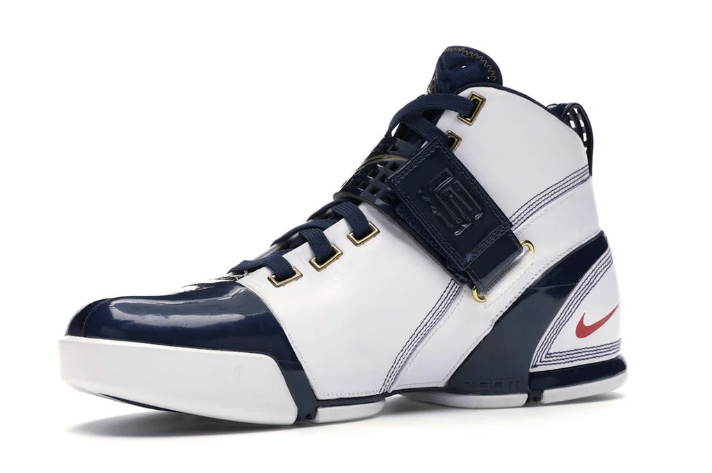 Nike LeBron 5 Weiß Navy Metallic Gold