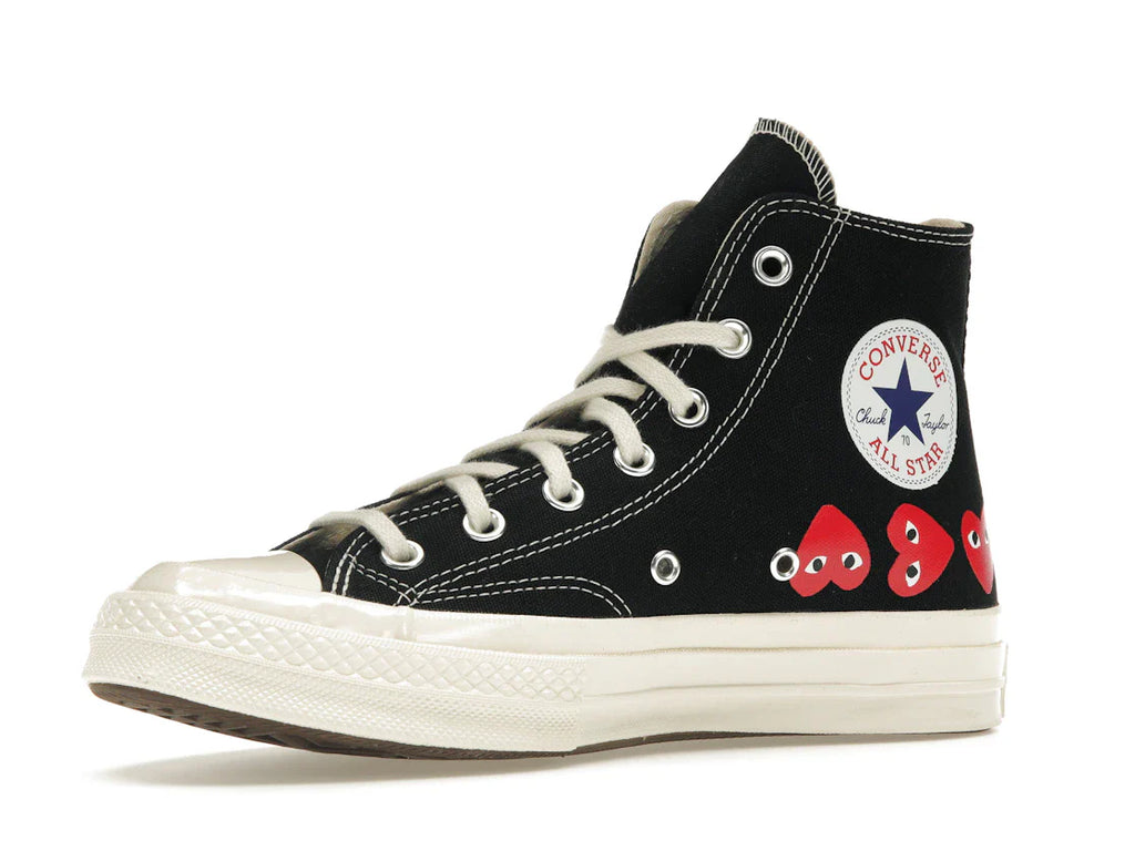 Converse Chuck Taylor All Star 70 Hi Comme des Garçons PLAY Multi-Heart Schwarz