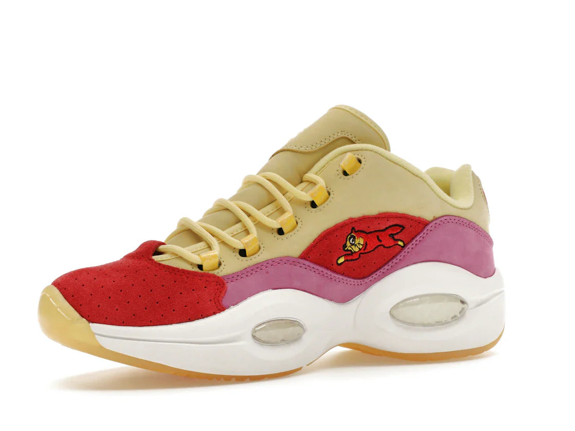 Reebok Question Low BBC Ice Cream Running Dog Gelb Rot