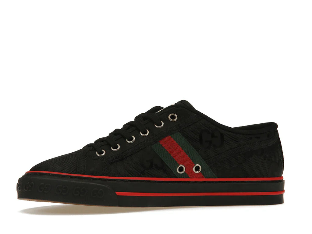 Gucci Off The Grid Tennis 1977 Low ECONYL Schwarz GG Grün Rot